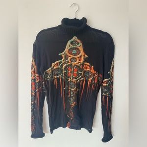 Vintage Jean Paul Gaultier Maillet turtle neck mesh top size M  from early 2000